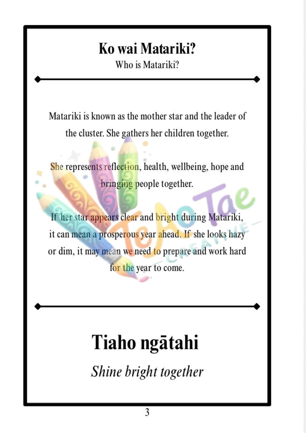 Mānawatia a Matariki - A Māori Colouring & Activity Book
