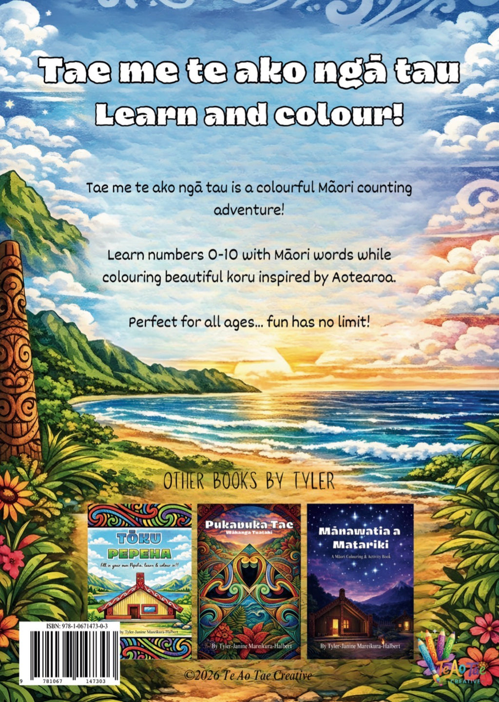 Tae me te ako ngā tau- A Māori Colouring book